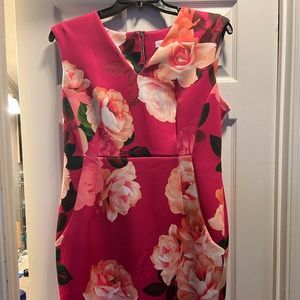 Women’s Calvin Klein. Pink, floral dress. Size 14